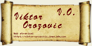 Viktor Orozović vizit kartica